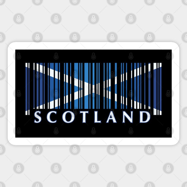 Scotland flag colors barcode Magnet by Finji